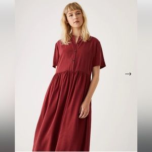 Frank & Oak Babydoll Dress in Rhubarb